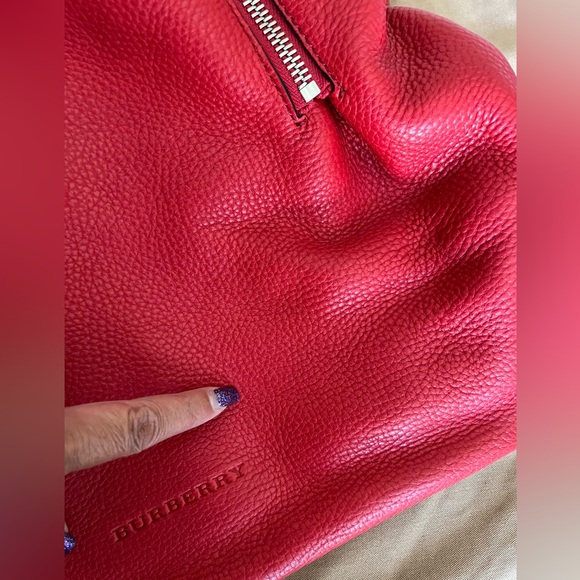 BURBERRY Maiden Tote Leather & House Check Canvas w/ Dust Bag. - Picture 6 of 17